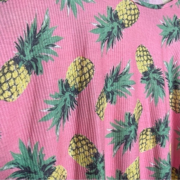 Wildfox Women’s Pineapple Palace Beach Knit Top Swim Coverup Top Pink Size XS - Picture 7 of 9